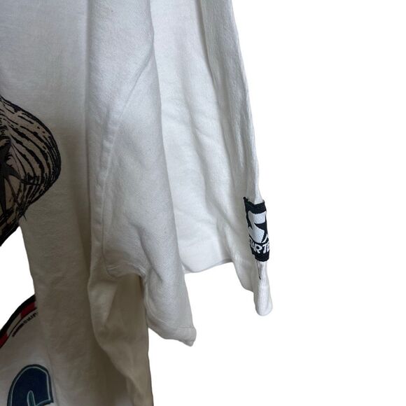 Vintage 90s Starter Seattle Mariners Cropped T Shirt Single Stitch XL - Picture 3 of 6